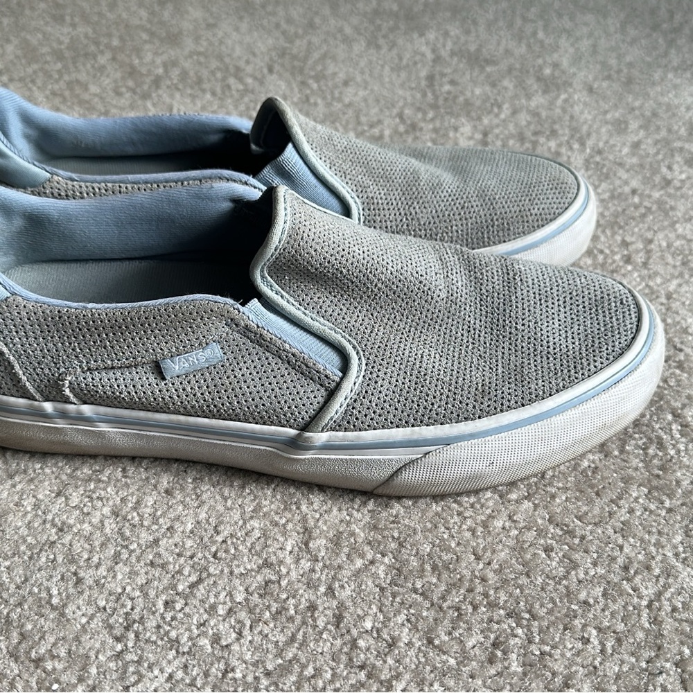 Vans Light Gray Mesh Slip-On Men's Shoes